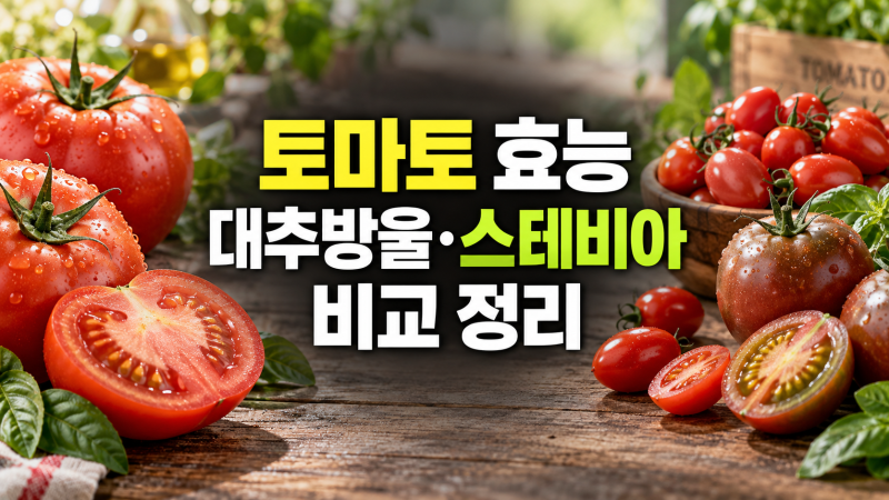 토마토 효능 및 부작용: 일반 vs 대추방울 vs 스테비아, 성분, 효과, 올바른 섭취법