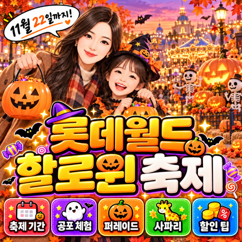 에버랜드 할로윈 축제 2026, 11월 22일까지! 블러드시티 제로 시간·펌킨 퍼레이드·아이랑 즐기....