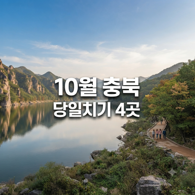 10월 충북 당일치기 가볼만한 곳, 가을에 걷기 좋은 나들이 4곳