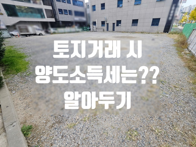 [정보] 토지매매 시 매도인의 양도소득세