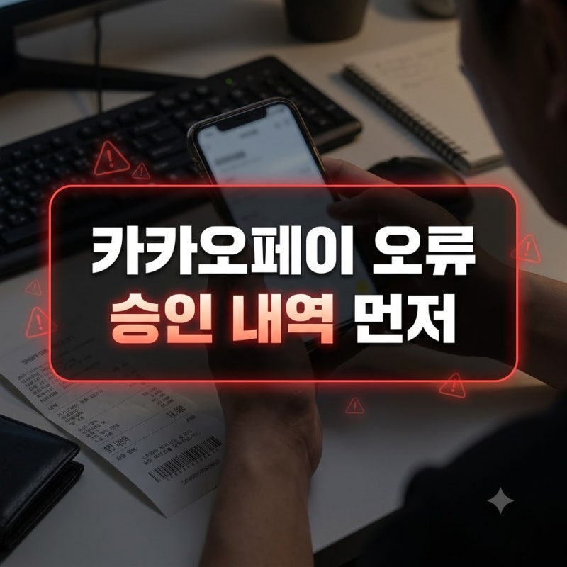 카카오페이 결제 오류 해결 방법, 승인 내역부터 확인