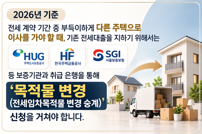 [13편]계약 기간 중 이사를 가야 할 때 보증기관별 목적물 변경(승계) 프로세스