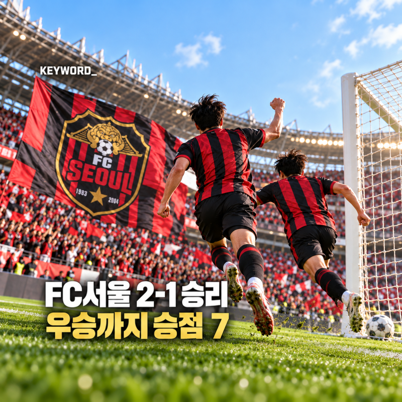 FC서울, 제주에 2-1 승리…자력 우승까지 승점 7