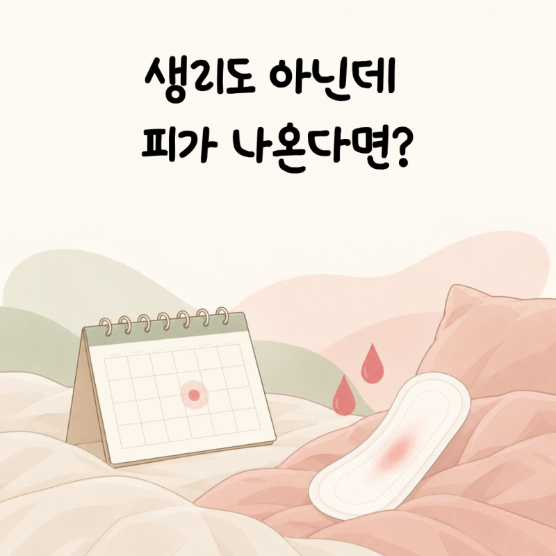 생리도 아닌데 피가 나온다면? 배란혈과 부정출혈 차이, 원인과 병원에 가야 하는 경우