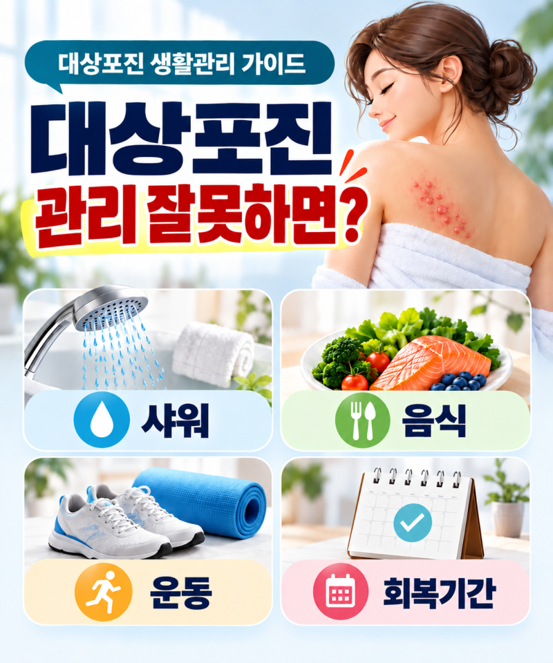 대상포진 관리법, 샤워부터 음식·운동·회복기간까지