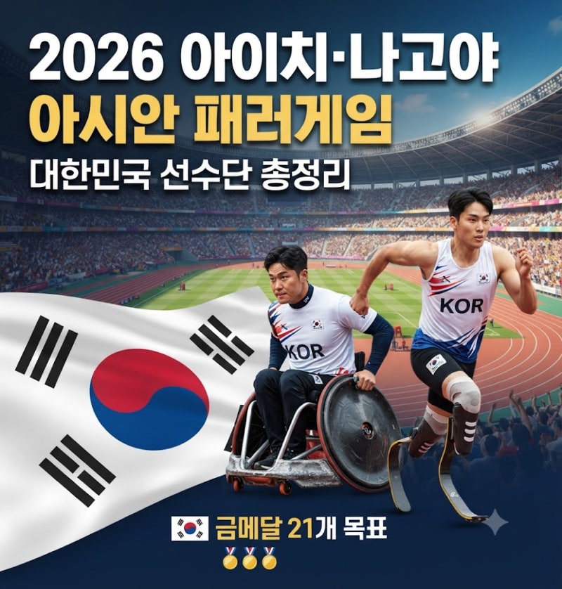 2026 나고야 장애인아시안게임 총정리대한민국 선수단은 어떤 종목에 출전할까?