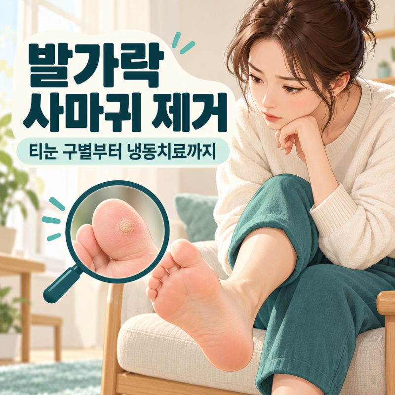 발가락 사마귀 제거, 티눈과 구별하는 법부터 냉동치료까지