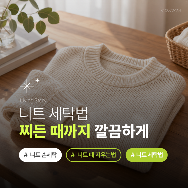 니트 때 지우는법, 목 소매 얼룩 손상 없이 세탁하는 방법
