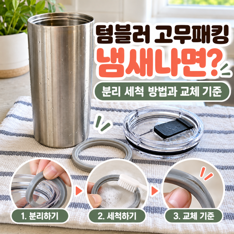 텀블러 고무패킹 세척 방법 냄새 날 때 분리 세척과 교체 기준