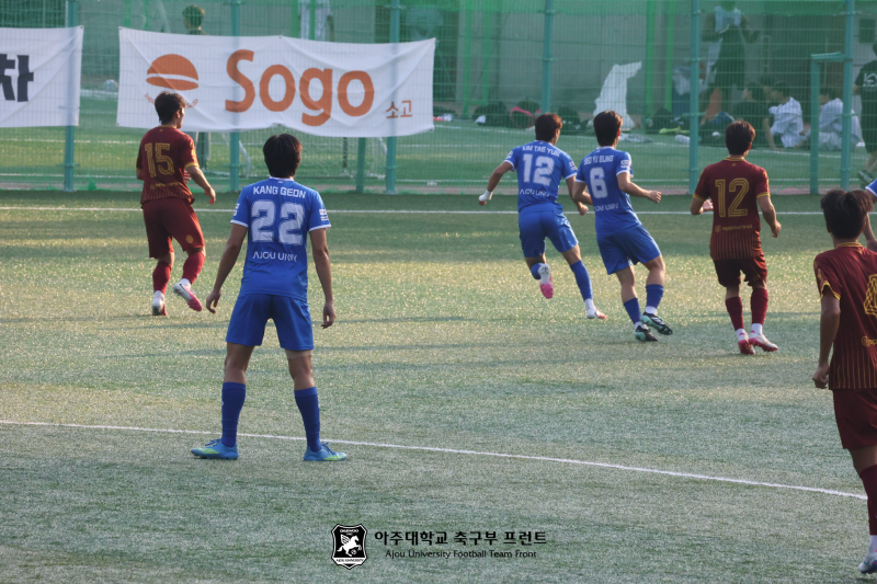 [2026 대학축구 U리그] 아주대, 경희대와 치열한 접전 끝에 3-1 승리