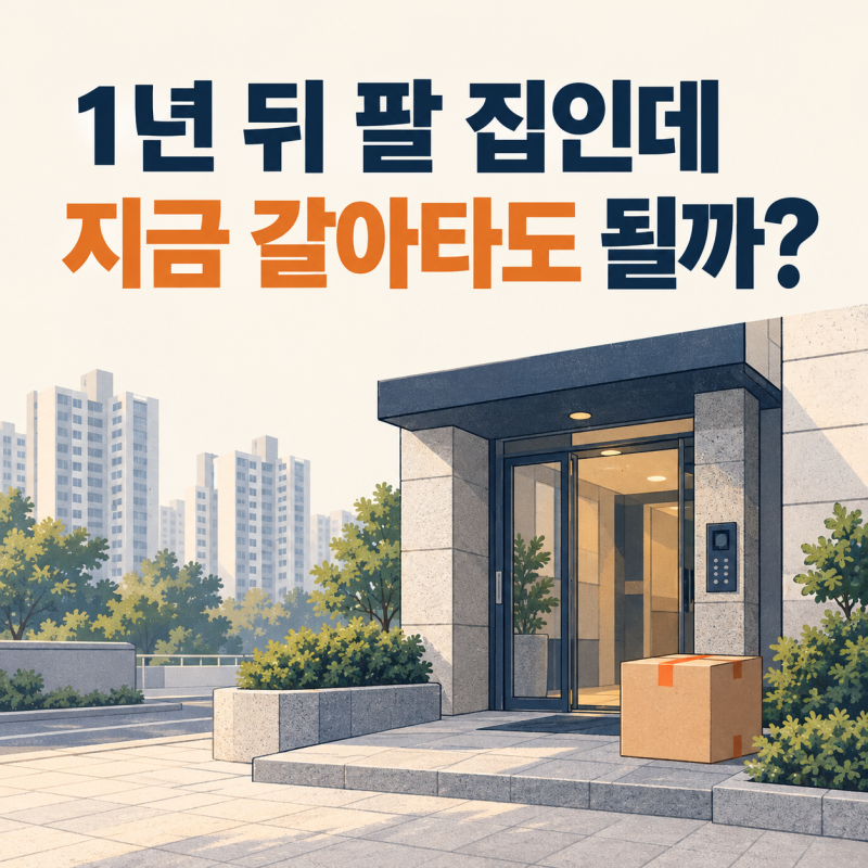 주담대 갈아타기, 1년 뒤 팔 집이면 금리보다 이 비용부터 보세요
