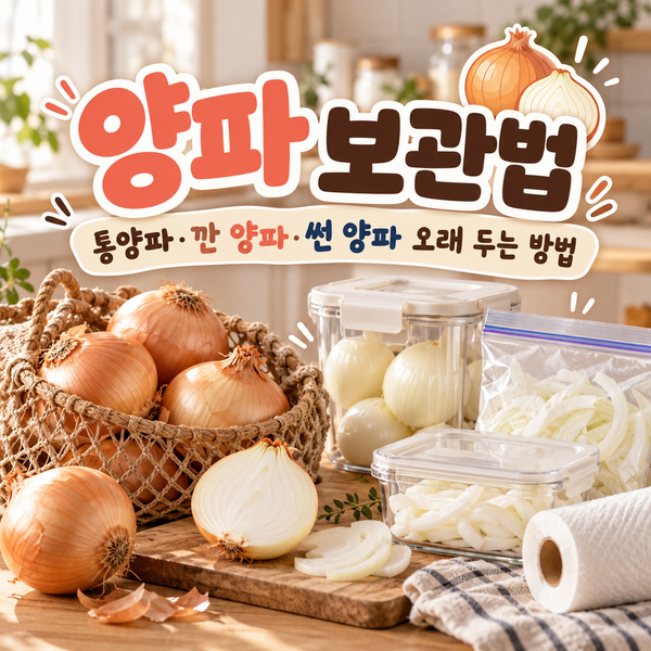 양파 보관법 통양파, 깐 양파, 썬 양파 오래 두는 방법