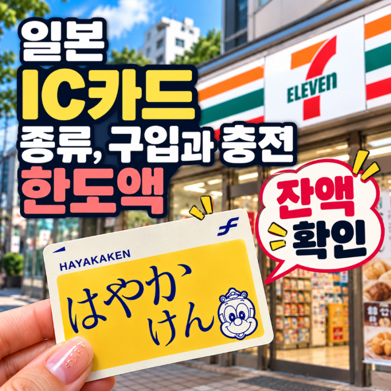 일본 IC카드 종류,구입, 충전,잔액확인｜일본편의점 직원도 몰랐던 충전 실패 이유