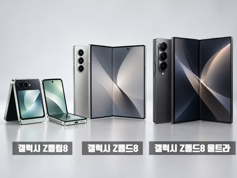 갤럭시 Z플립8 Z폴드8 Z폴드8 울트라 비교｜가격·카메라·배터리 차이 총정리