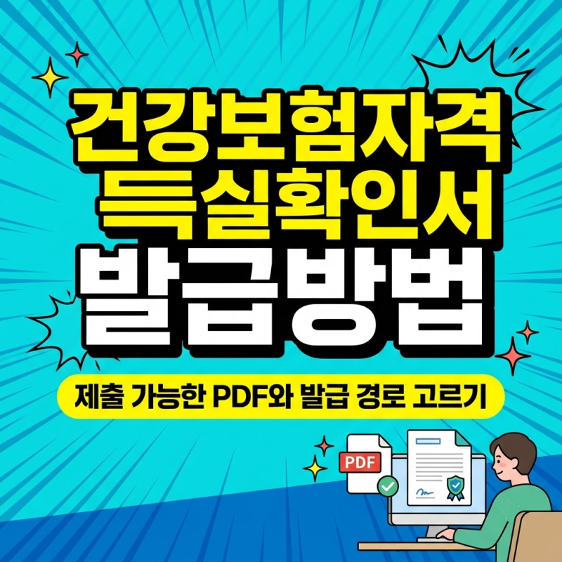 건강보험자격득실확인서 발급방법, 제출할 PDF는 열람용 표시부터 확인하세요