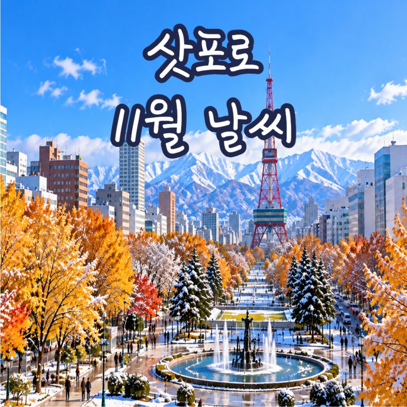 삿포로 11월 여행 날씨와 옷차림, 첫눈 시기부터 3박 4일 코스까지