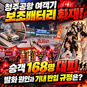 청주공항 보조배터리 화재 원인은? 제주행 여객기 승객 168명 대피 전말