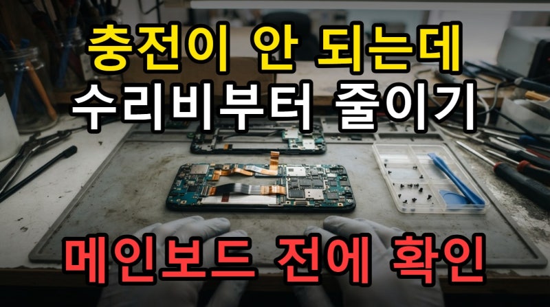 휴대폰 충전 단자 수리 비용 비싸지는 경우 피하기, 메인보드 교체 전 면봉 청소로 아끼기
