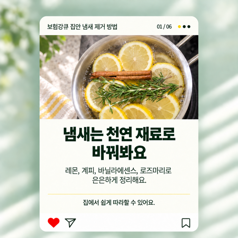 집안 냄새 제거 방법, 레몬·계피·로즈마리로 집안 향기 바꾸는 법