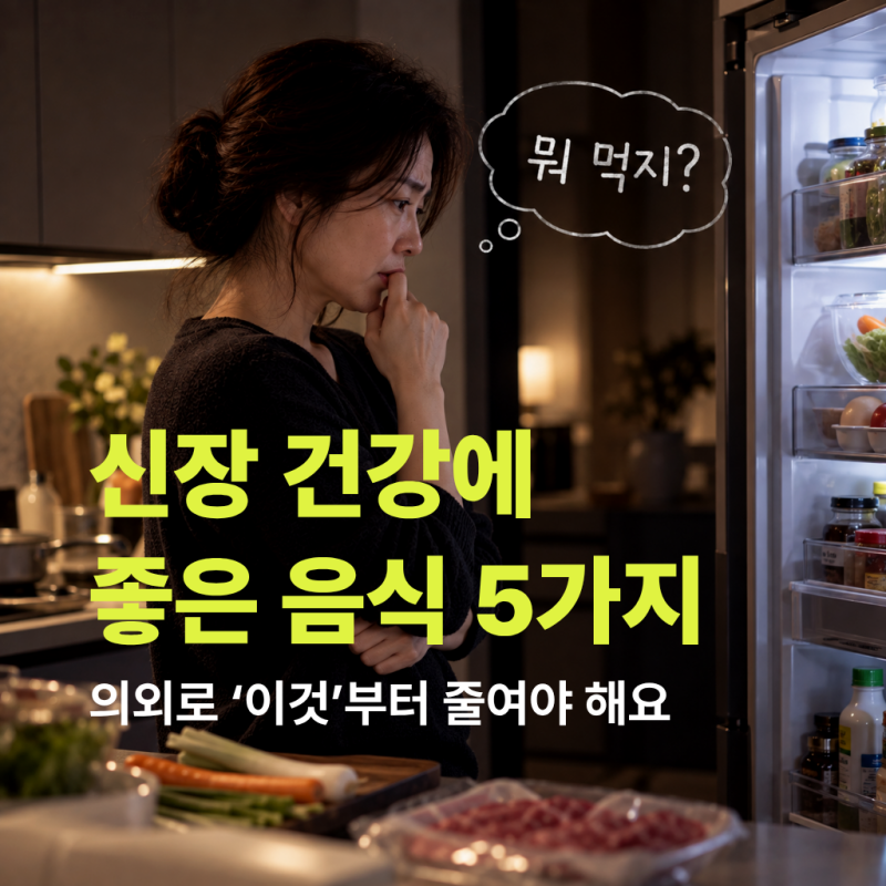 신장에 좋은 음식 5가지, 의외로 ‘이것’부터 줄여야 해요