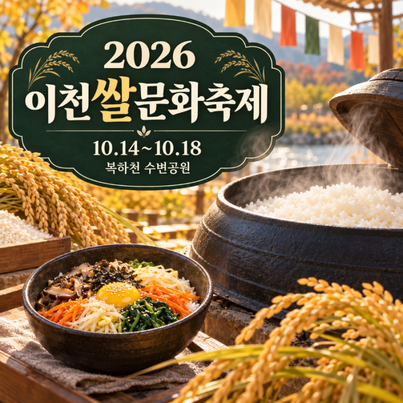 2026 이천쌀문화축제 일정·장소 총정리｜가마솥밥 2천 원, 먹거리와 주차·셔틀까지