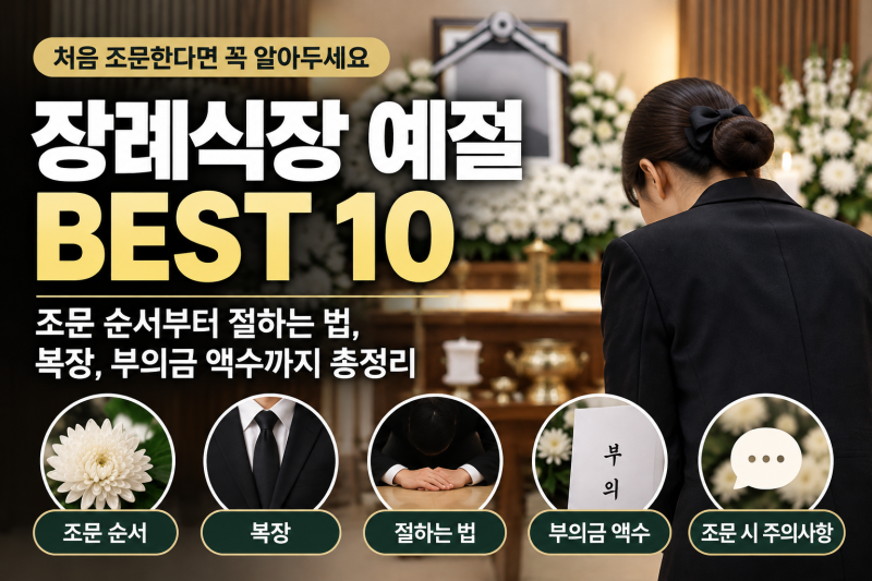 장례식장 예절 BEST 10｜조문 순서부터 절하는 법, 복장, 부의금 액수까지 총정리