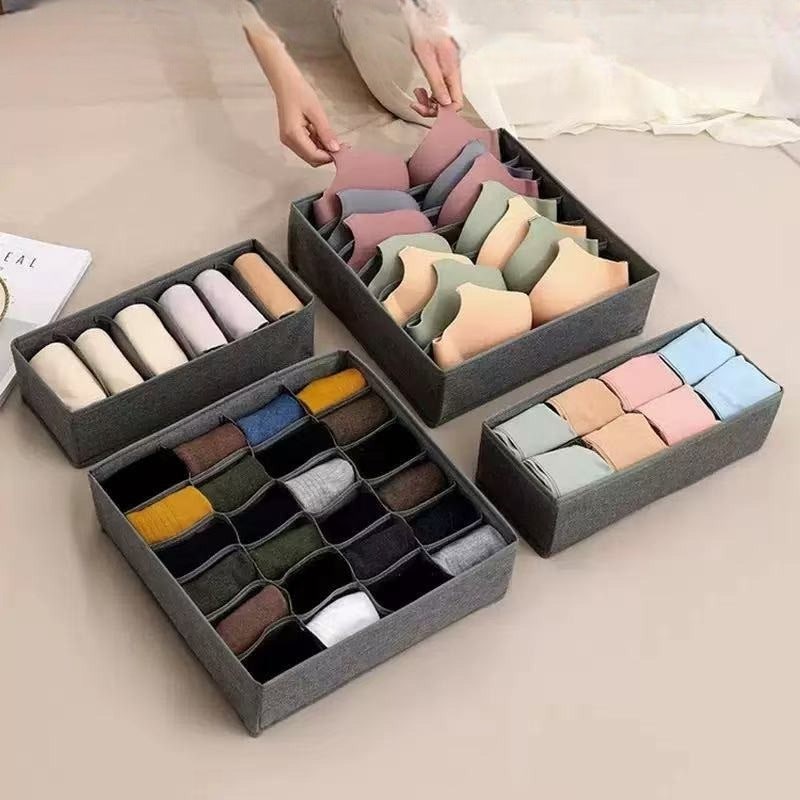 속옷정리함 활용, 빈자리 없는 옷장에 네 가지 칸 수를 나누는 순서