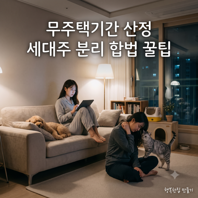 무주택기간 산정 세대주 분리 합법 꿀팁