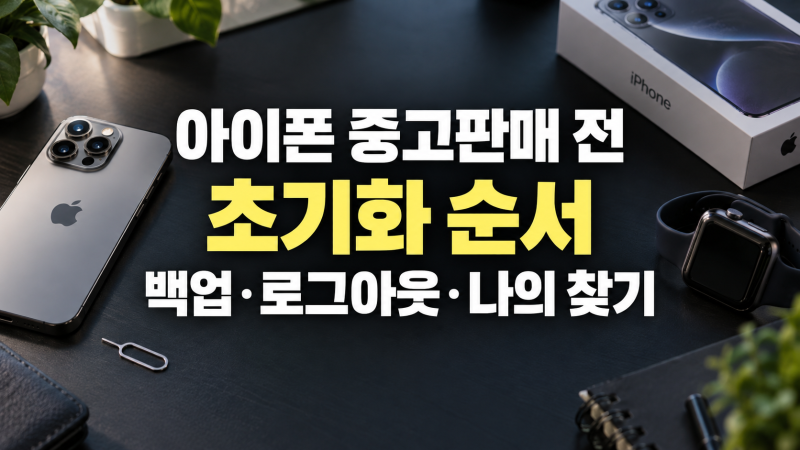 아이폰 중고판매 전 초기화 방법: 나의 찾기 해제부터 백업, 계정 로그아웃 순서 총정리