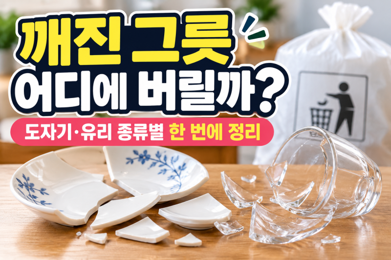 깨진 그릇 버리는 방법, 도자기·유리 종류별 정리