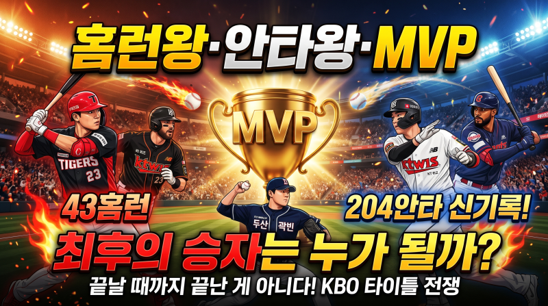 홈런왕·안타왕 누가 될까? 2026 KBO 막판 타이틀 경쟁 총정리