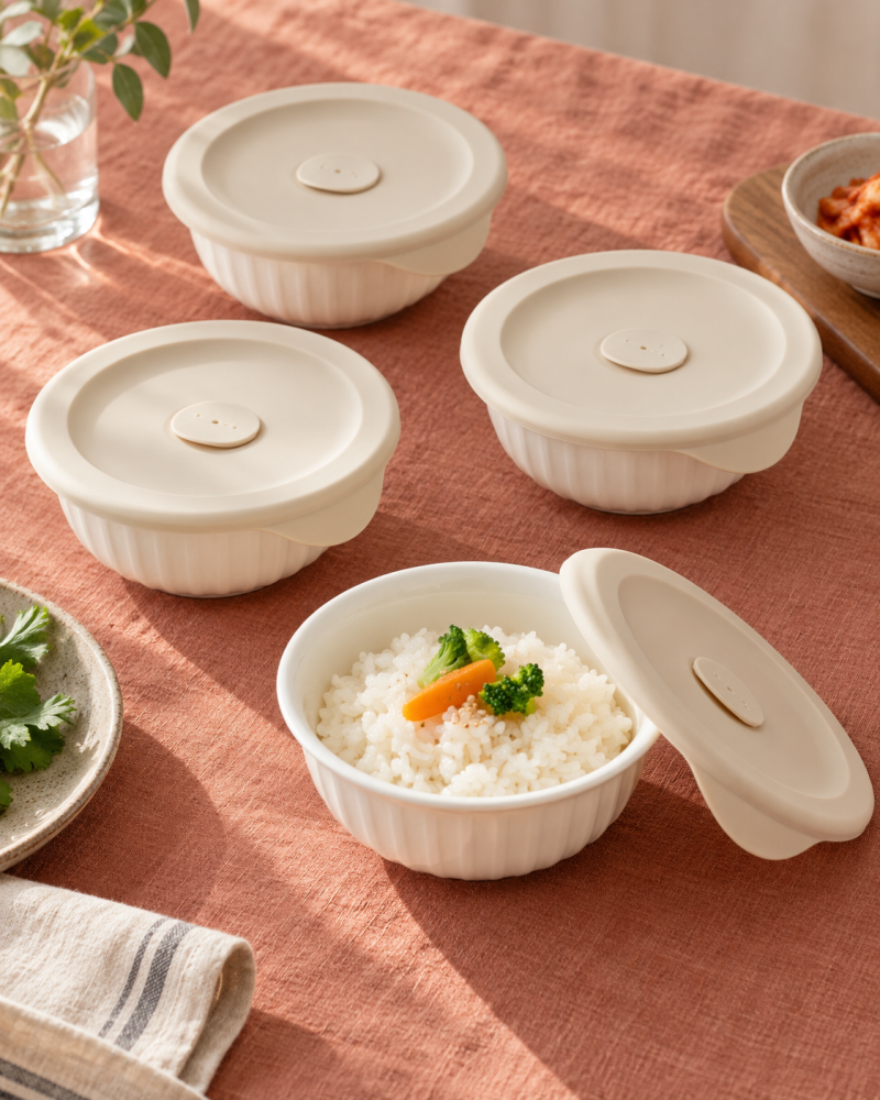 냉동밥 용기, 적은 양도 보기 좋게 챙기고 싶다면? 락앤락 바로한끼 도자기 250ml 4P