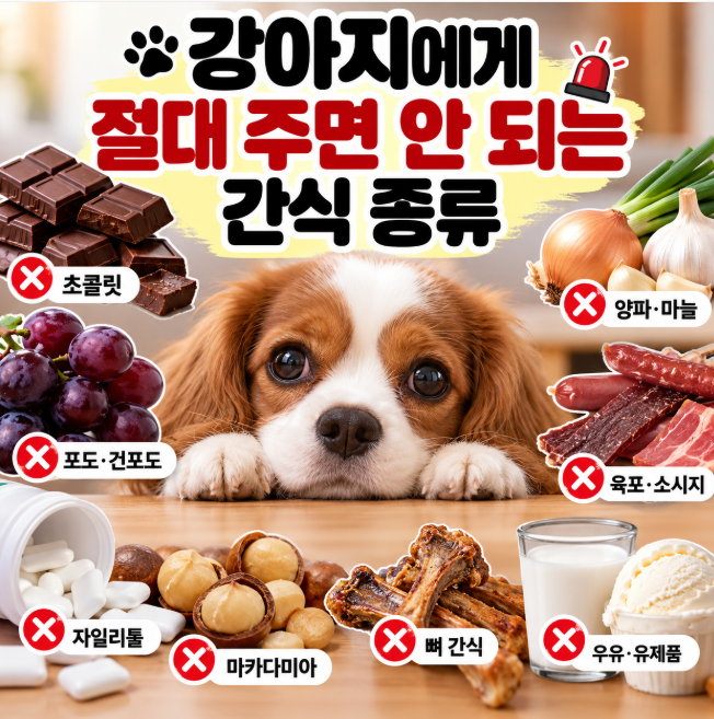 강아지 몸에 안 좋은 간식 종류, 이것만큼은 꼭 확인하세요!