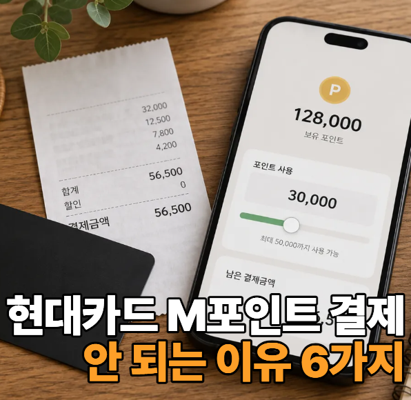 현대카드 M포인트 결제 안 되는 이유는?｜포인트 있는데 못 쓰는 경우 6가지