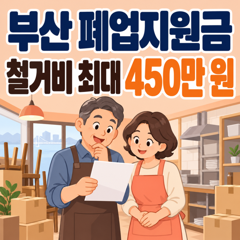 부산 폐업지원금, 시에서 따로 450만 원