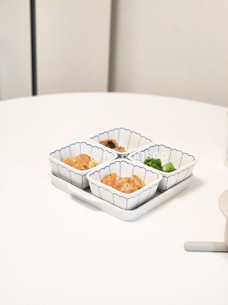 정갈한 한상차림 식탁 테이블세팅! 메종오브제 모루 악센트볼 5P 식기 세트