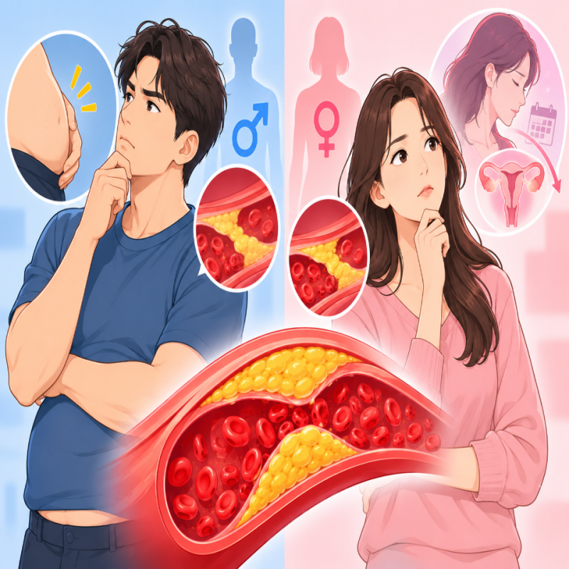 남자와 여자는 나타나는 신호가 다를까? 고지혈증 증상 남자 여자 차이
