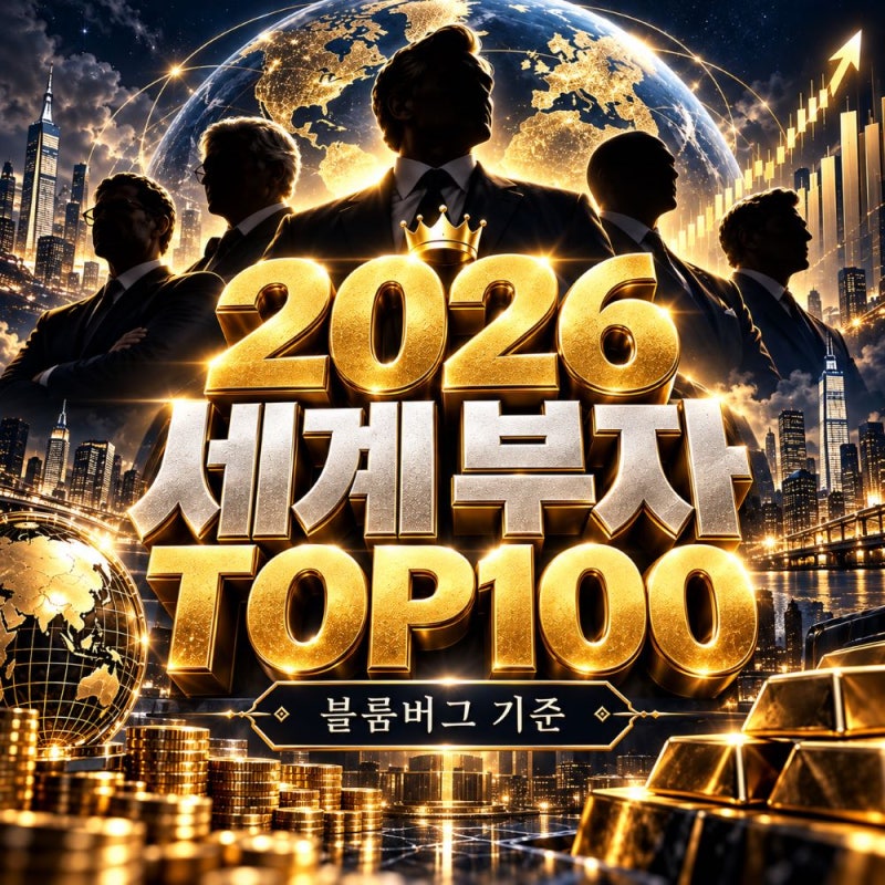 "2026년 세계 부자 순위 TOP 100", 1위는 일론 머스크·이재용 회장 몇위?