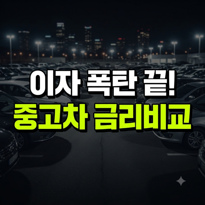중고차 할부금리 비교, 이자 부담 줄이는 방법과 확인할 조건 (+36개월·48개월·60개월 비교)