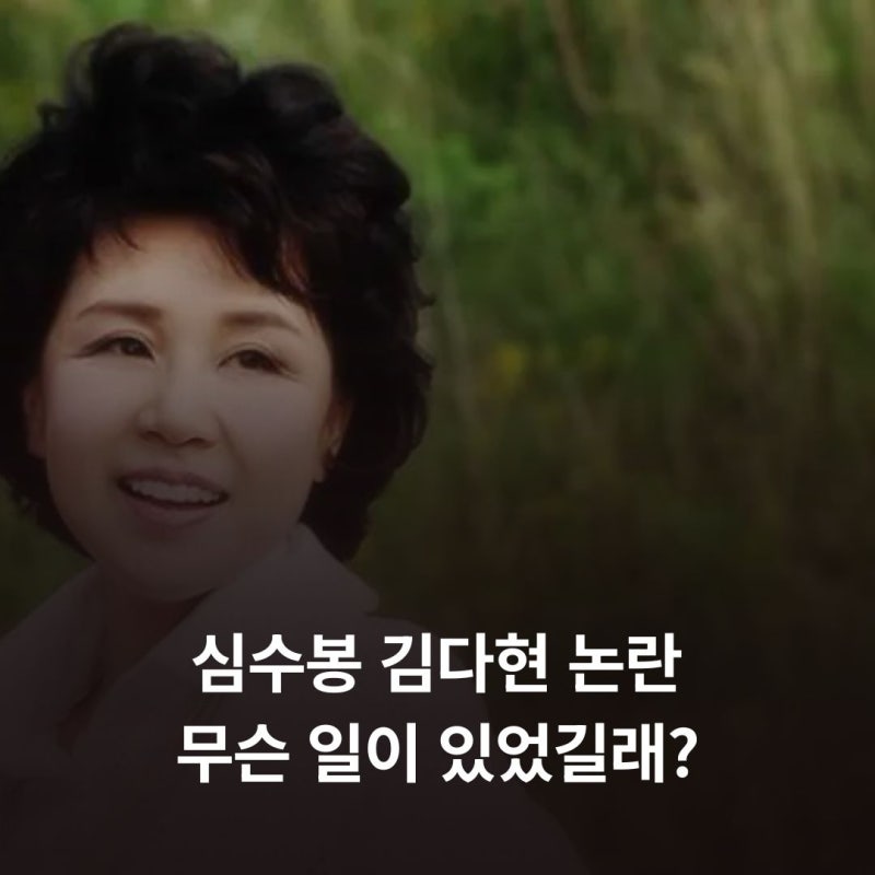심수봉 김다현 논란 무슨 일이 있었길래?