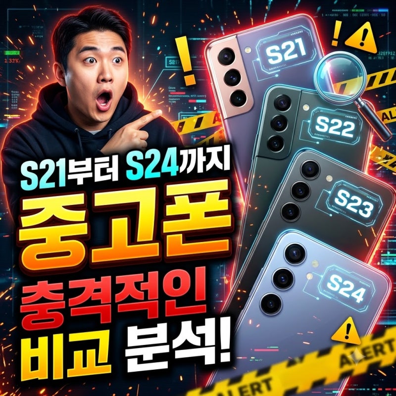 갤럭시 중고폰이 만 원대라고? S21부터 S24까지 공기계 비교로 발견한 충격적인 가격의 비밀