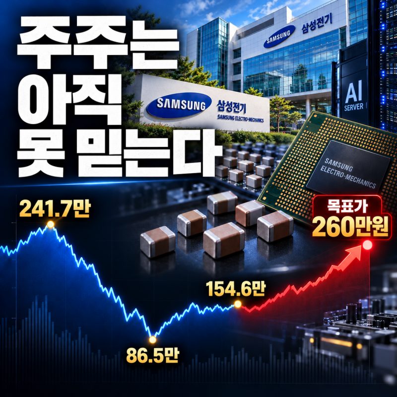 “220만원에 물렸다” 삼성전기 주주가 목표가 260만원을 못 믿는 이유