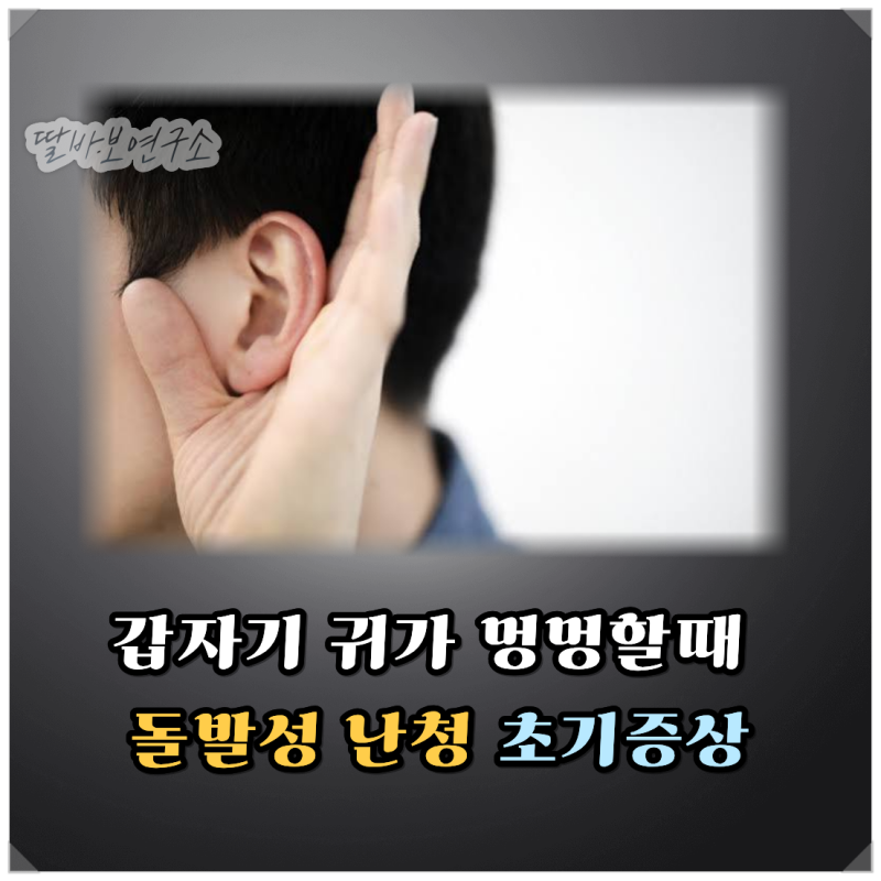 갑자기 귀가 먹먹할 때 돌발성 난청 초기 증상 (ft. 골든타임 72시간)