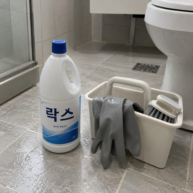 화장실 락스 청소 시간, 오래 둘수록 깨끗할까? "헹굴 때" 놓치지 마세요