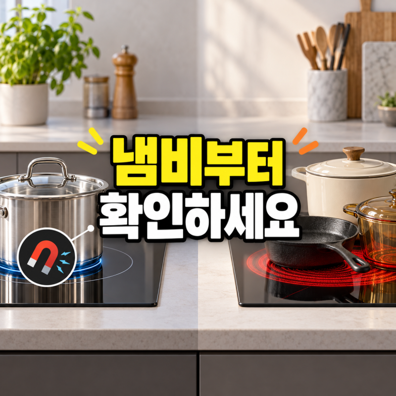 인덕션 하이라이트 차이, 냄비를 바꿀 수 있는지부터 보세요