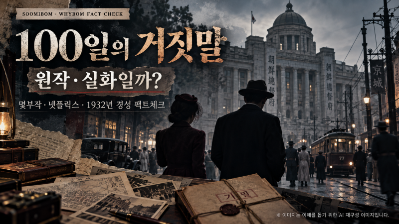 《100일의 거짓말》 원작·실화일까?김유정·박진영, 몇부작·넷플릭스부터 1932년 경성까지
