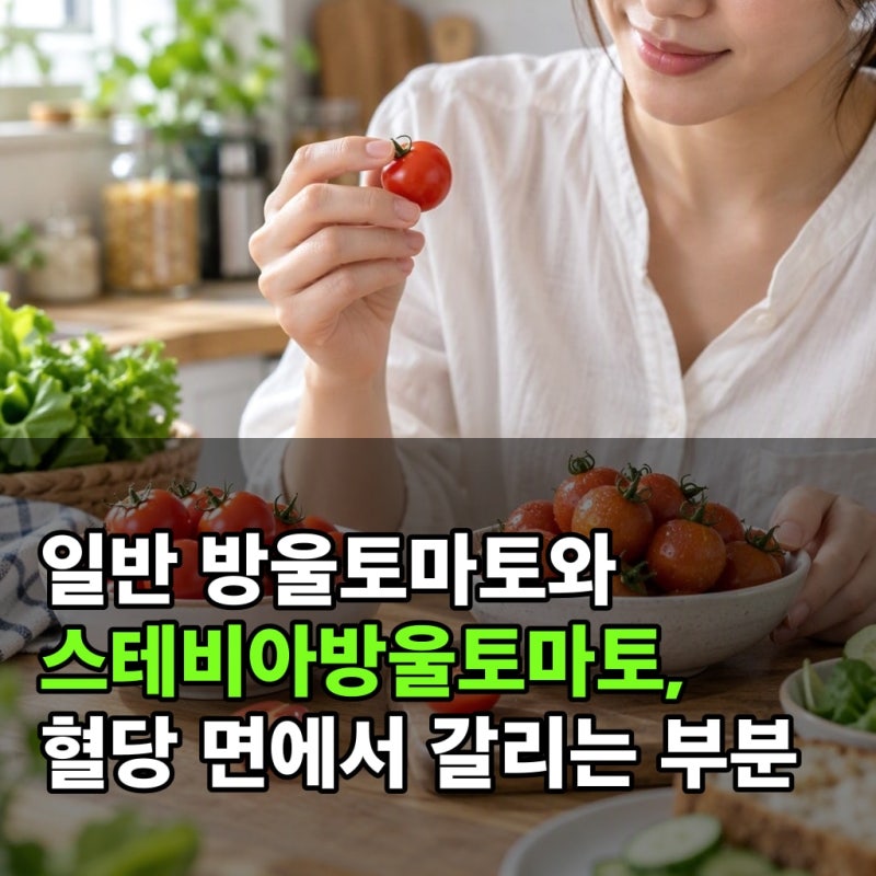 일반 방울토마토와 스테비아방울토마토, 혈당 면에서 갈리는 부분