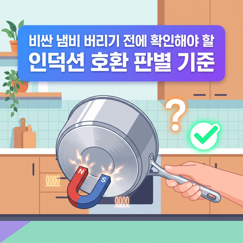 우리 집 냄비 인덕션 사용 가능할까? 냄비 구별법, 자석 테스트와 바닥 마크 확인하는 3가지 ....