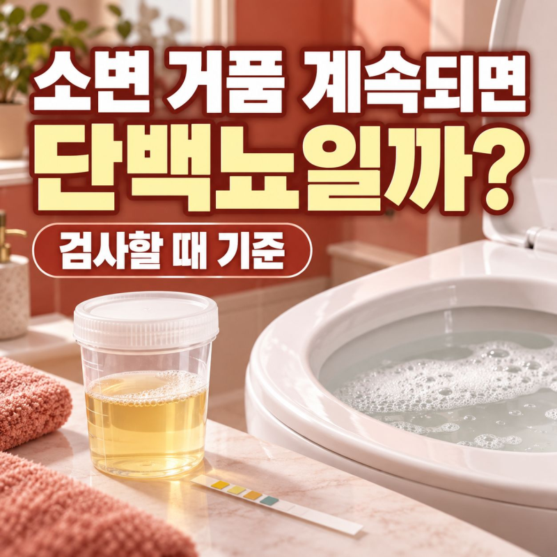소변 거품이 계속 생기면 단백뇨일까? 검사할 때 기준