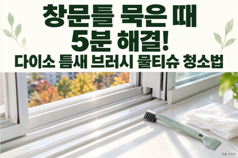 창문틀 청소 다이소 틈새 브러시와 물티슈로 묵은 먼지 5분 만에 끝낸 실전 살림법